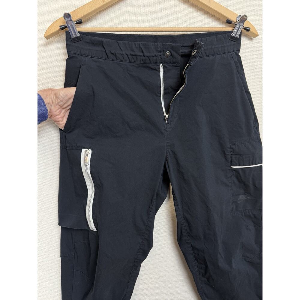 Nike Black Joggers with White Zip Accent - Picture 7 of 15